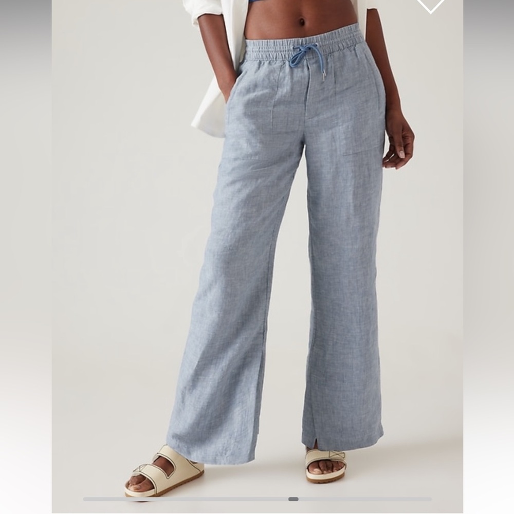 Athleta Retreat Linen Wide Leg Pant